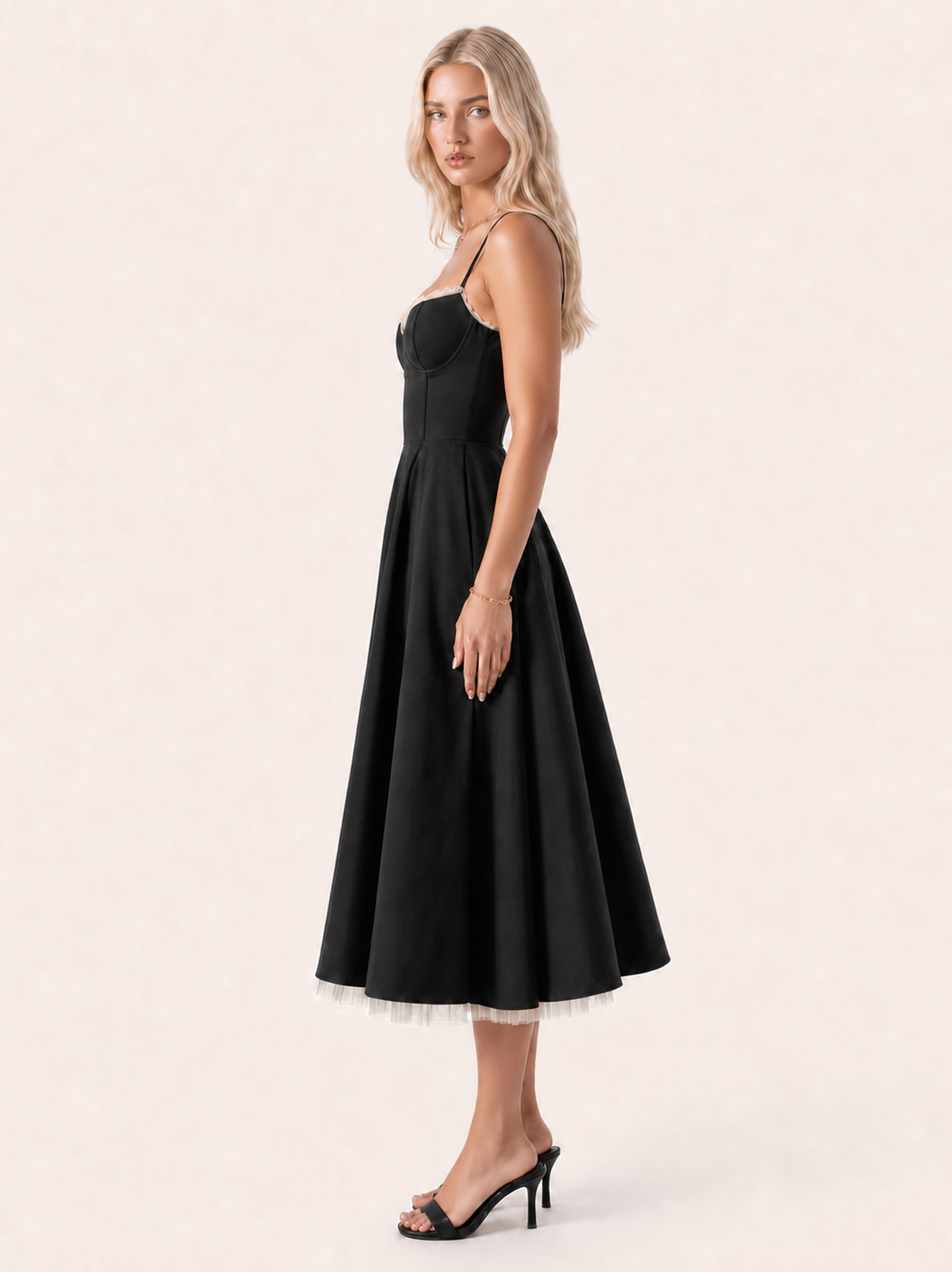 Mirabelle | Sweetheart Tulle Midi Dress