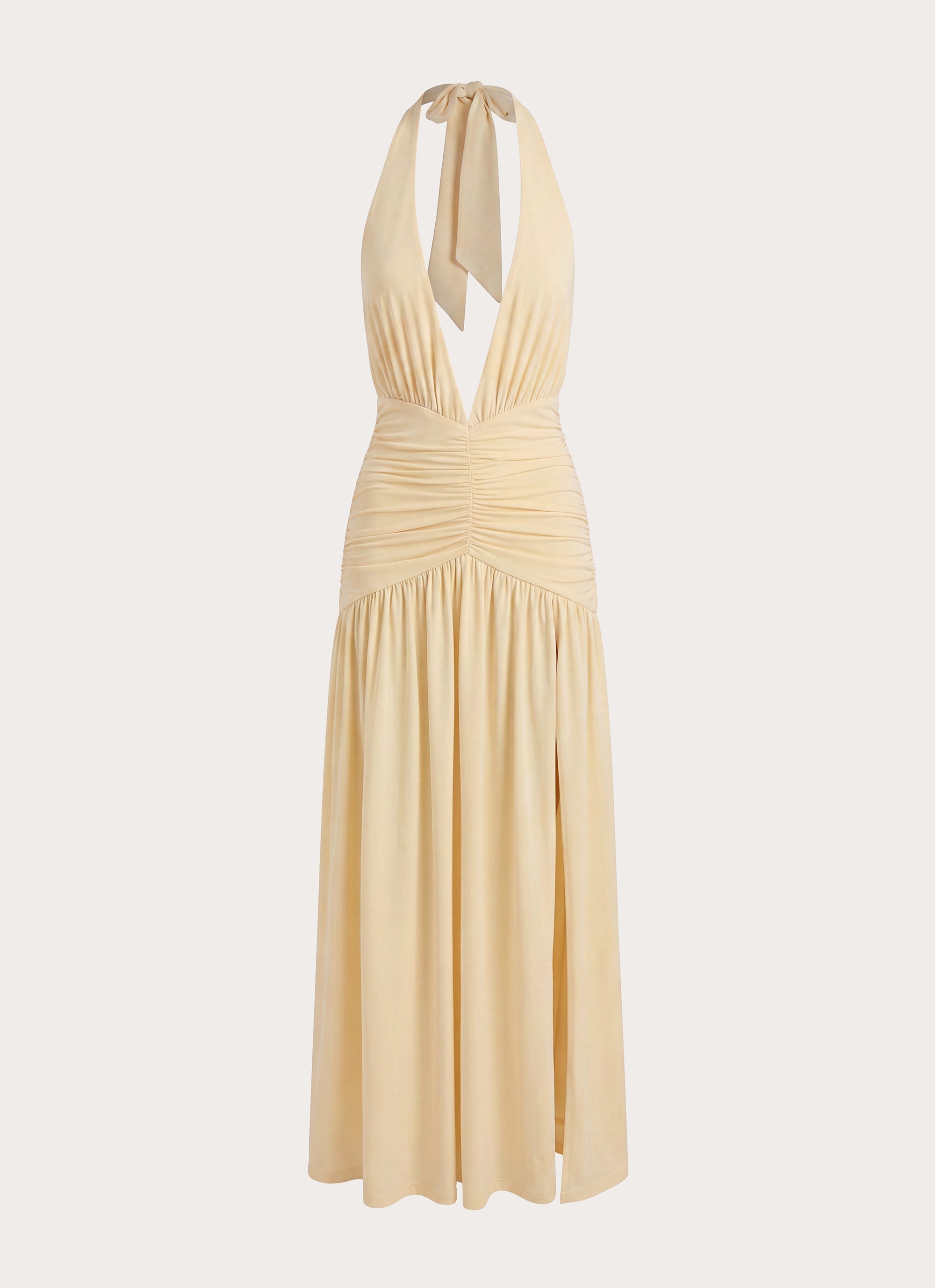 Solene butter yellow maxi dress - product flat lay