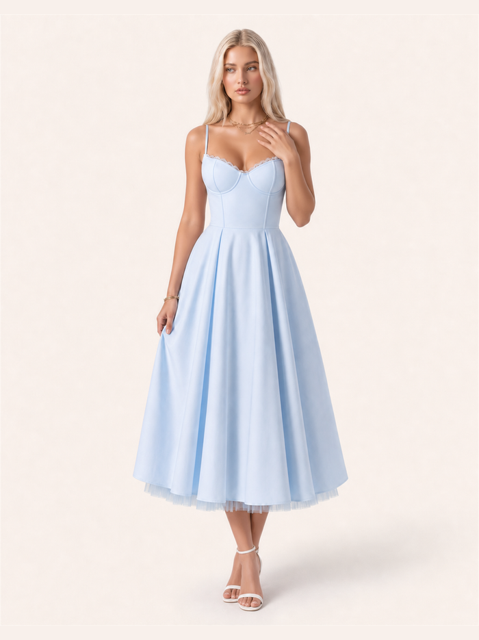 Mirabelle | Sweetheart Tulle Midi Dress