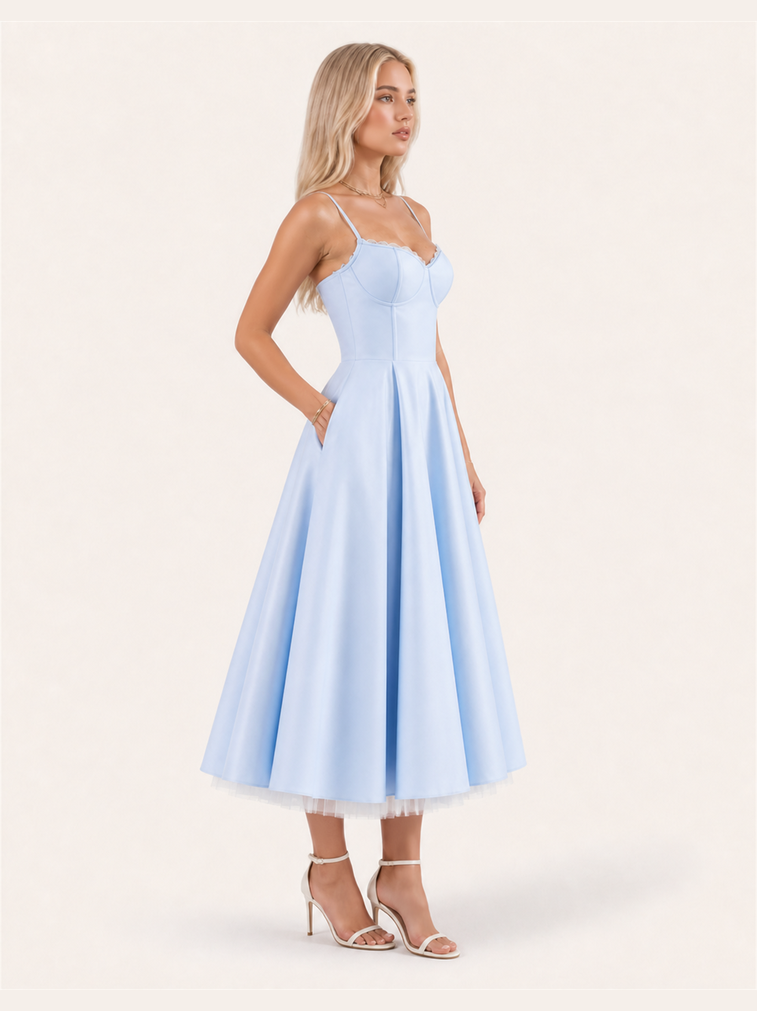 Mirabelle | Sweetheart Tulle Midi Dress