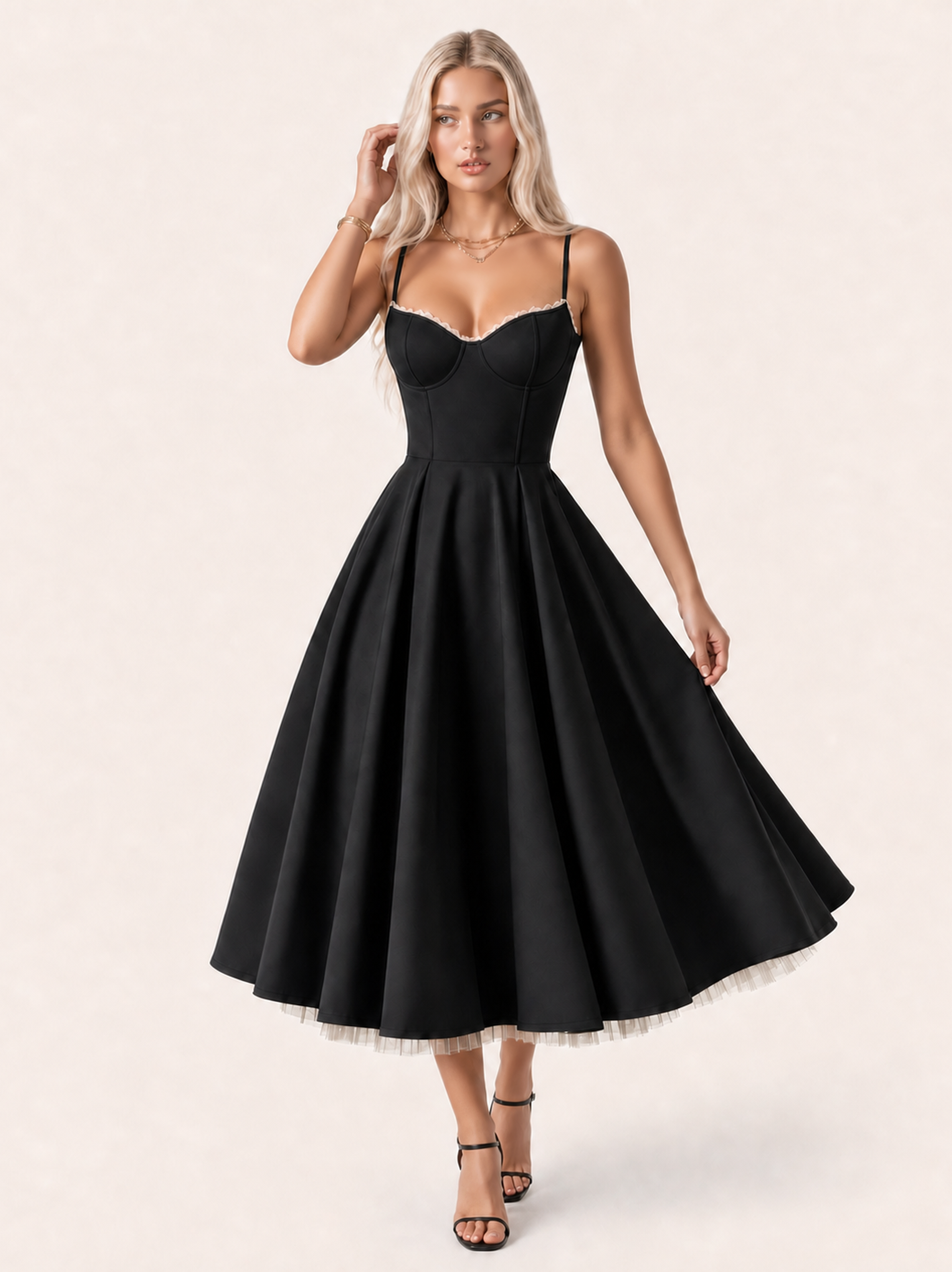 Mirabelle | Sweetheart Tulle Midi Dress