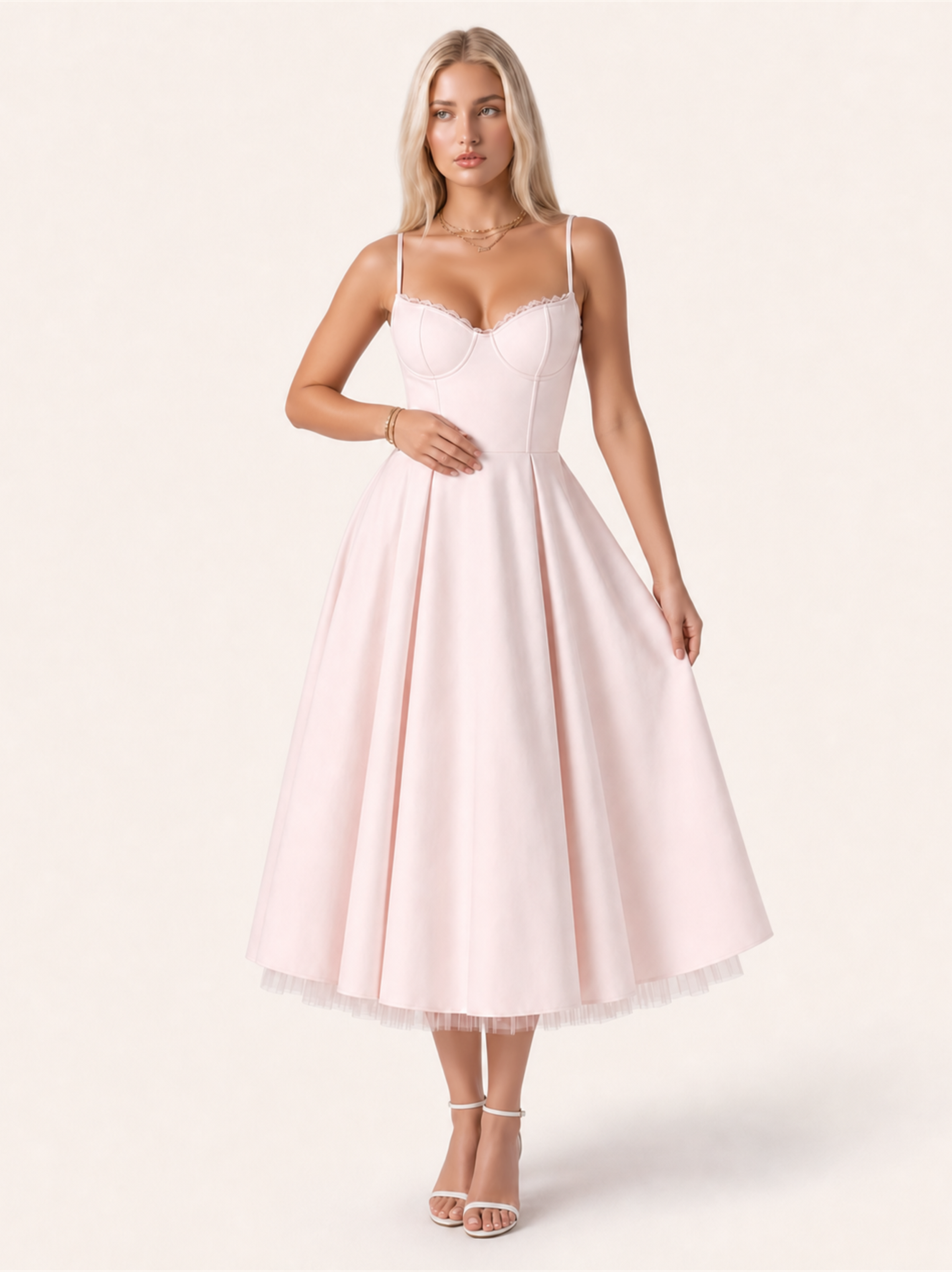 Mirabelle | Sweetheart Tulle Midi Dress