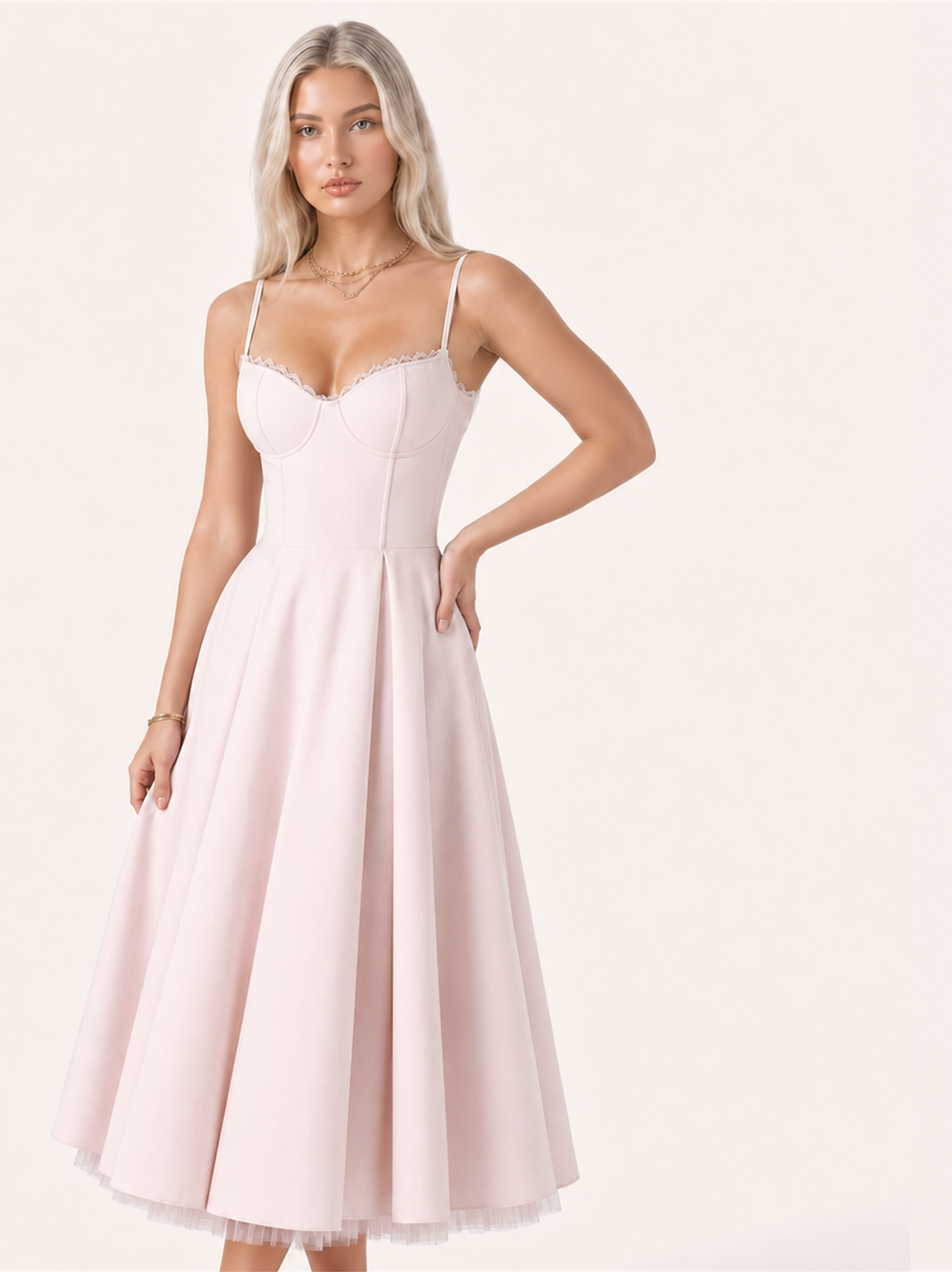 Mirabelle | Sweetheart Tulle Midi Dress