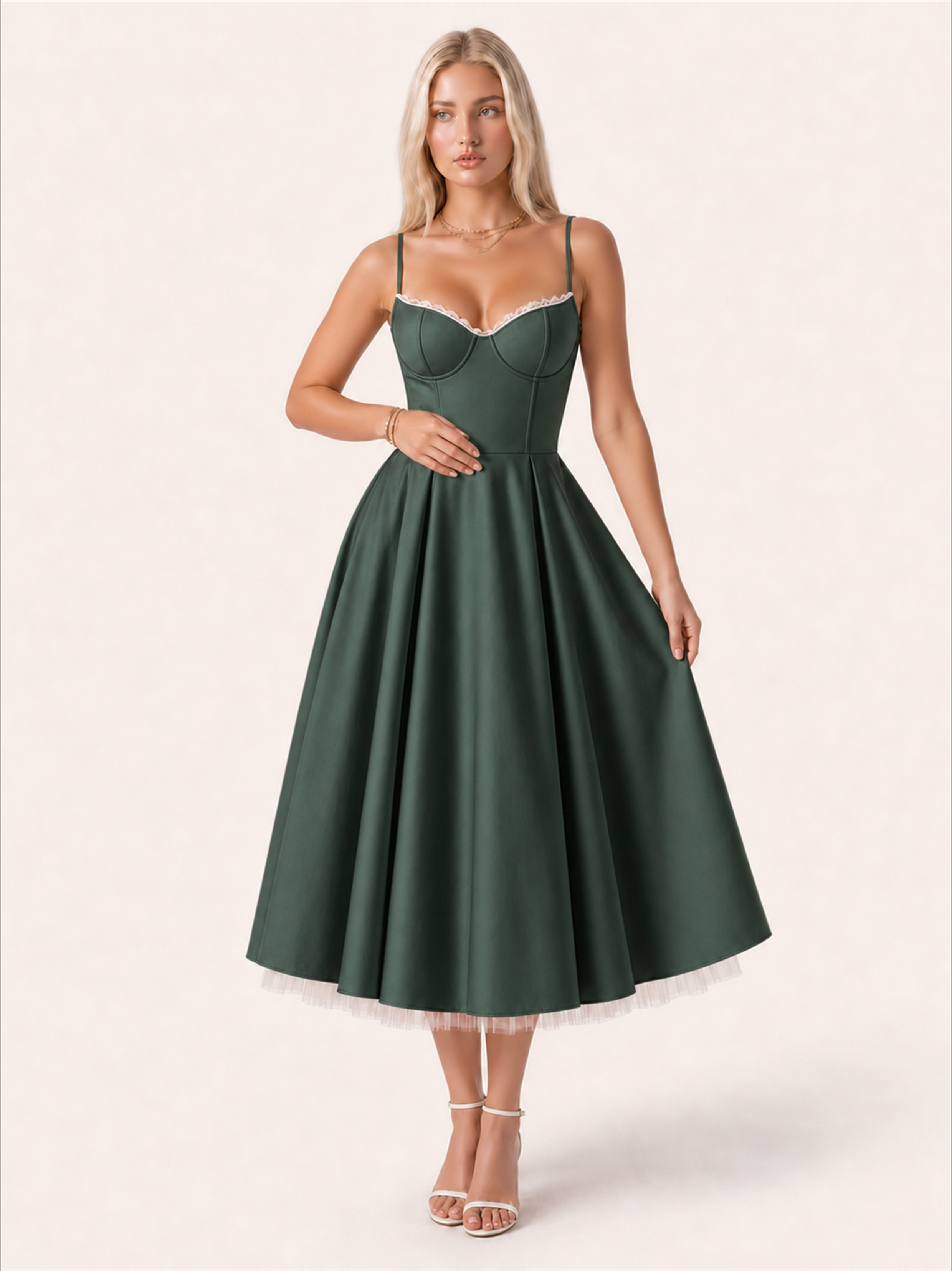 Mirabelle | Sweetheart Tulle Midi Dress